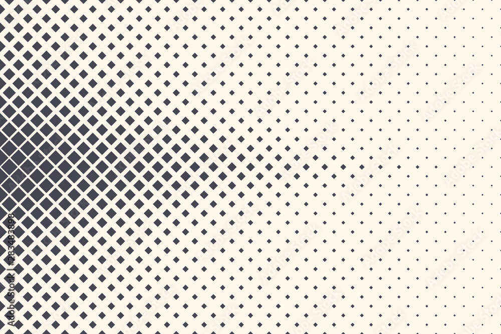 Wall mural rhombus vector abstract geometric halftone technologic structure background