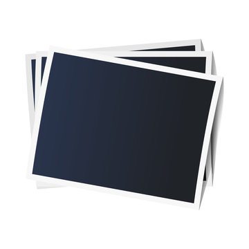 vector photo frames in realistic style on white background 
