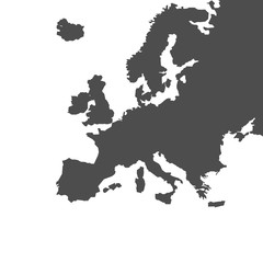 Detailed vector map of the Europe - Vector