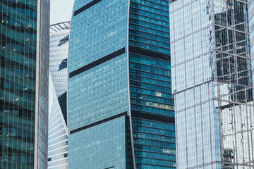 City background. Architecture steel and glass facade details. Modern Building Exterior texture