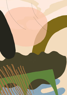 Illustration of abstract landscape