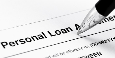 personal loan agreement application form and pen