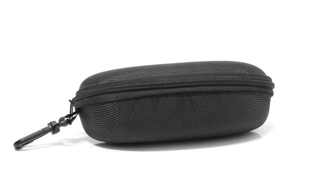 Black Glasses Case On White Background