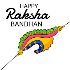  Vector illustration of a Background for Happy Raksha Bandhan Indian festival of sisters and brothers. 