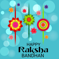  Vector illustration of a Background for Happy Raksha Bandhan Indian festival of sisters and brothers. 