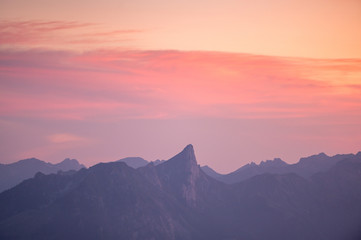 Abendstimmung über dem Stockhorn