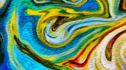 Marbled waves background artwork painting in oil. Beauty colors texture and wallpaper with artistic elements