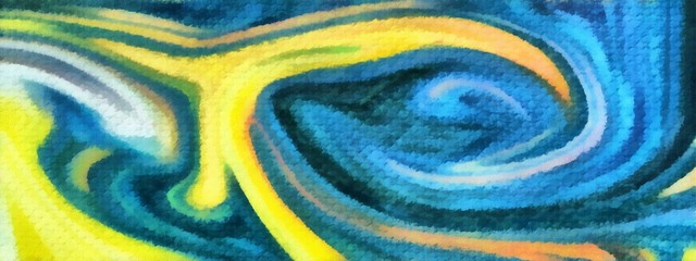 Marbled waves background artwork painting in oil. Beauty colors texture and wallpaper with artistic elements