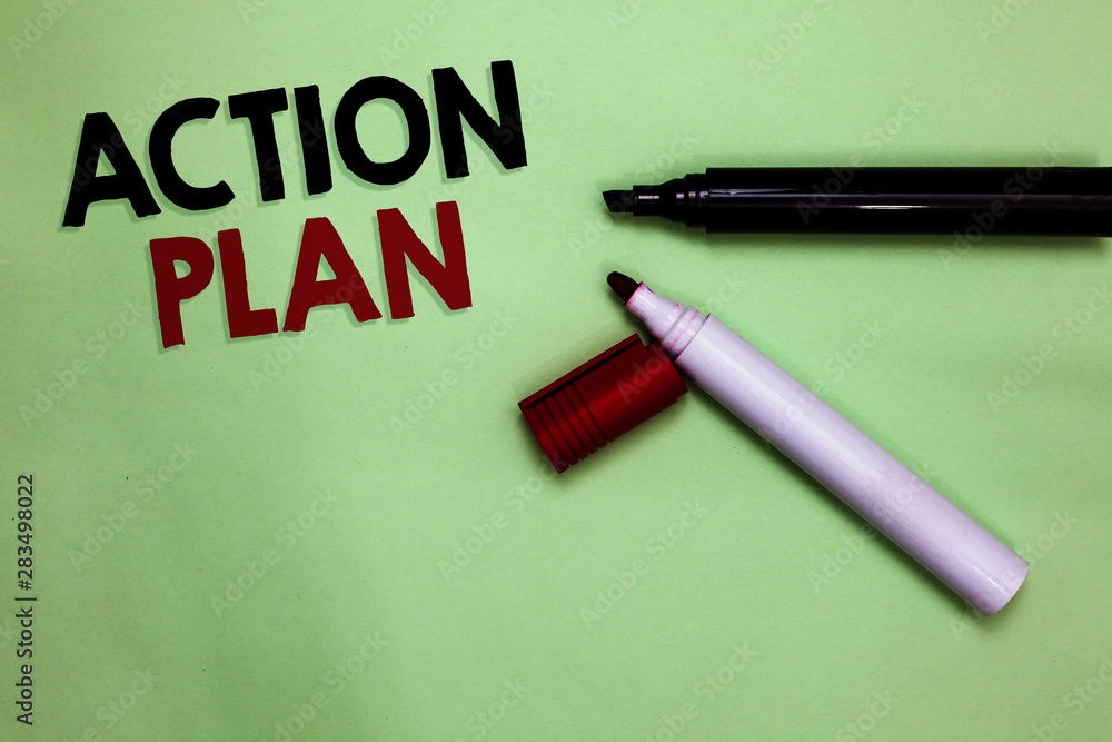 Poster text sign showing action plan. conceptual photo list of things or schedule to be made thia current y