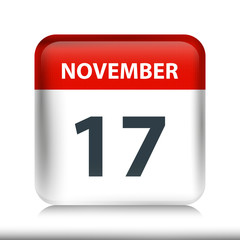 November 17 - Glossy Calendar Icon - Calendar design template