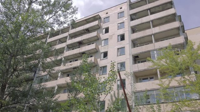 abandoned residential building in Chernobyl
