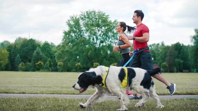 Running with the best friend make it is more pleasure