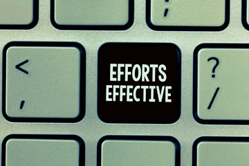 Handwriting text writing Efforts Effective. Concept meaning Produces the results as per desired...