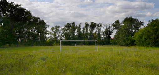 Abandoned soccer field