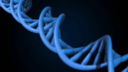 DNA code. Abstract 3d polygonal wireframe DNA molecule helix spiral.