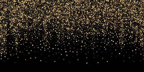 Gold confetti luxury sparkling confetti. Scattered