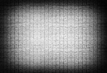 Old vintage white brick wall texture for background, wide panoramic backdrop