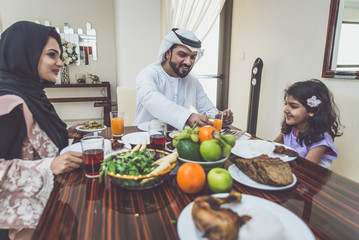 Arabic happy family lifestyle moments at home