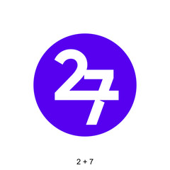 Number 27 for icon or logo ready to use