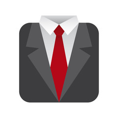Vector, manager suit icon. Isolated on white background