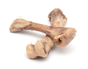 chicken bones on a white background, isolate.