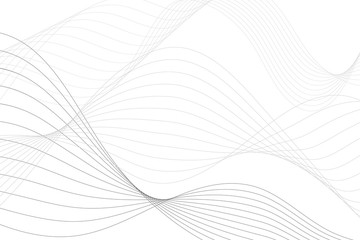 Abstract background with curved lines, wavy element on white