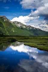 Naklejka na ściany i meble Mountain Lake In High Tatras Slovakia