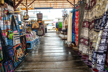 Variety souvenir goods selling in Dumnoen Saduak  floating market