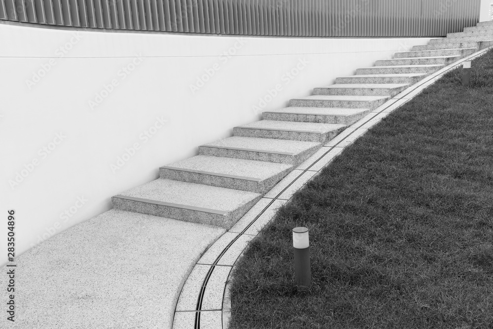 Poster modern stairway. building abstract background