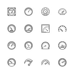 Speedometer - Flat Vector Icons