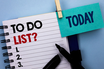 Conceptual hand writing showing To Do List Question. Business photo text Asking How Questionnaire...