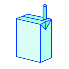 Blue juice box vector