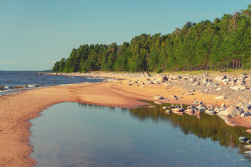 Sandy coast of the Baltic Sea in Vidzeme