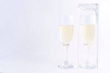 copa champagne y vidrio distintas glamour