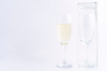 copa champagne y vidrio distintas glamour