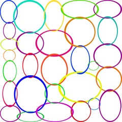 3d Seamless pattern twisted rings flat in a fashionable palette.Wallpapers and Invitation Cards Decoration