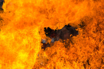 Blaze fire flame background and textured