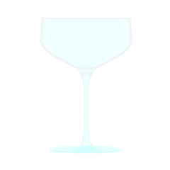 champagne glass and wine glass isolated on white background illustration vector