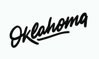 Oklahoma hand written city name.Modern Calligraphy Hand Lettering for Printing,background ,logo, for posters, invitations, cards, etc. Typography vector.