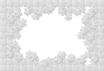 Set puzzle pieces. Texture mosaic infographic banner.