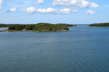 Beautiful seascape from Kaitainen bridge (Kaitaisten silta in Finnish), Taivassalo, Finland.