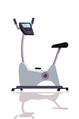 Stationary, exercise bike flat vector illustration