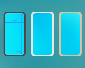 Mesh, cyan colored phone backgrounds kit.