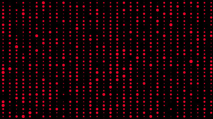Halftone. Matrix glitch. Cybernetic futuristic background. Big data visualization. Computer Virus. Corrupted code. Vector illustration.