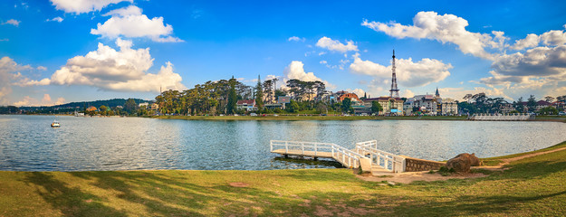  Xuan Huong Lake, Dalat, Vietnam. Panorama