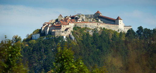 Panorama of Rasnov Fortress, Brasov, Romania