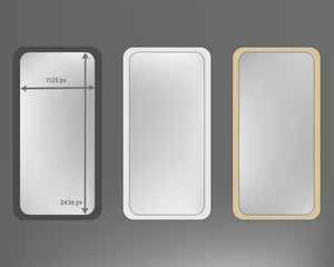 Mesh, gray colored phone backgrounds kit.