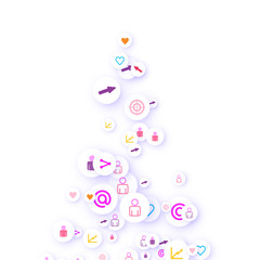 Social media marketing, Communication concept.