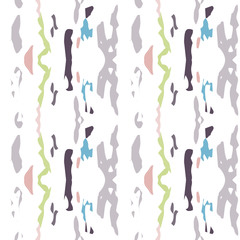 Hand Drawn, Paint Texture. Shibori Seamless 