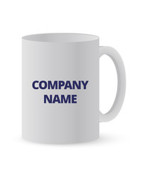 Branded cup realistic vector illustration